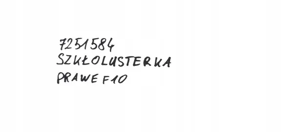 Oikea lämmitetty peililasi BMW E60 E61 F10 F11 OEM 7251584 image 3