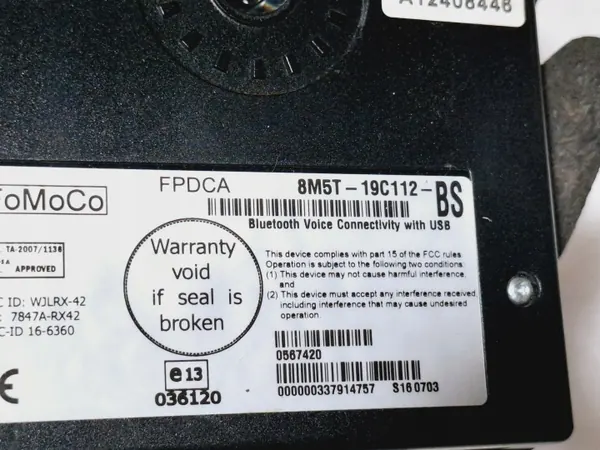 Module Bluetooth Ford OEM 8M5T-19C112-BS pour Fiesta VI image 4