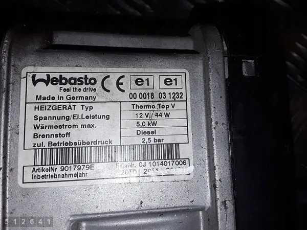 OEM 000018031232 Calefactor Webasto para Range Rover image 8