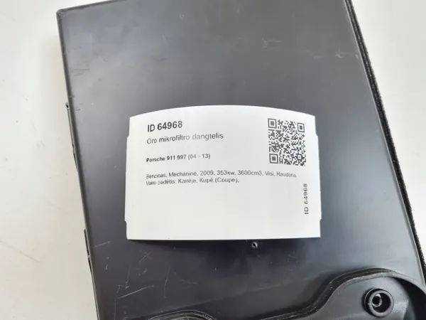 Porsche 911 997 Interieurfilterkap OEM 99757272902 image 6