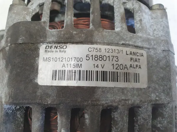 Fiat 500 1.3 MultiJet Alternator 120A OEM 51880173 image 2