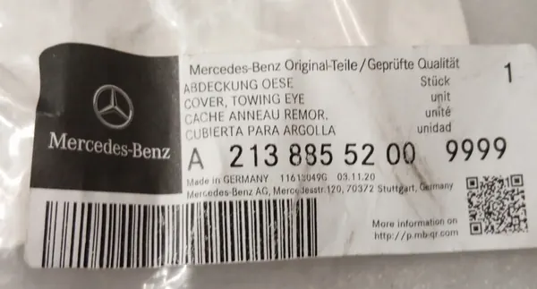 Mercedes-Benz OE A2138855200 Cache Hameçon de Pare-Chocs image 4