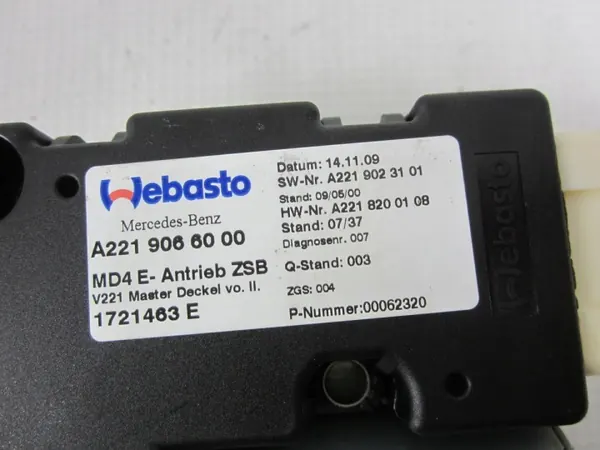 Panoramadak motor OEM A2219066000 Mercedes W221 image 3