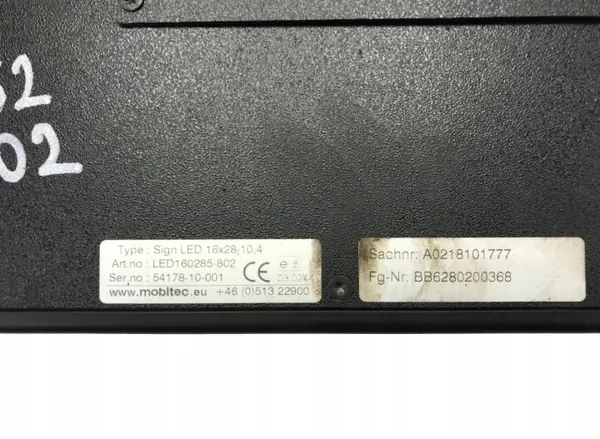 LED160285-802 Mercedes-Benz Bussin Määränäyttö, Takaosa image 5