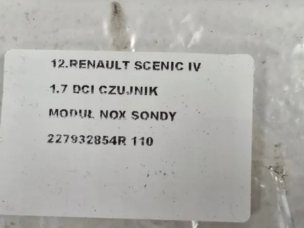 NOX SENSOR MODUL RENAULT SCENIC IV 1.7 DCI 227932854R image 7
