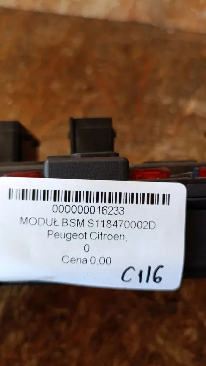 Peugeot OE Säkerhetslåda Modul S118470002D Begagnad image 5