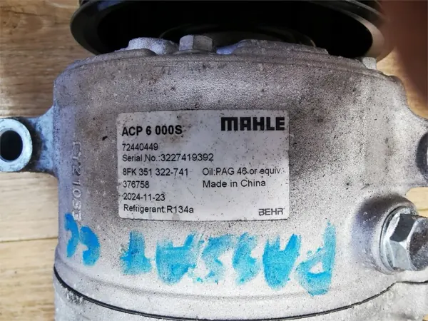 Compressor A/C OEM 8FK351322-741 para VW Passat CC 2.0 TDI image 4