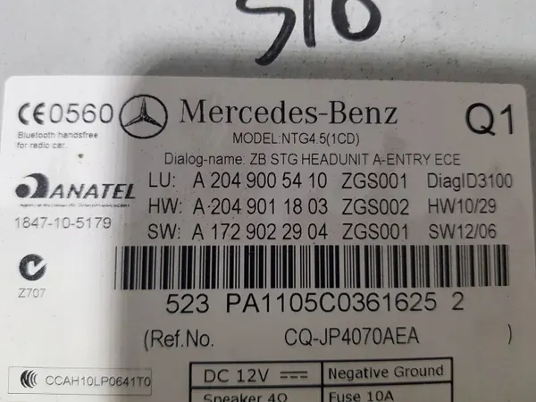 Radio Navigation Mercedes C W204 OEM A2049005410 image 9