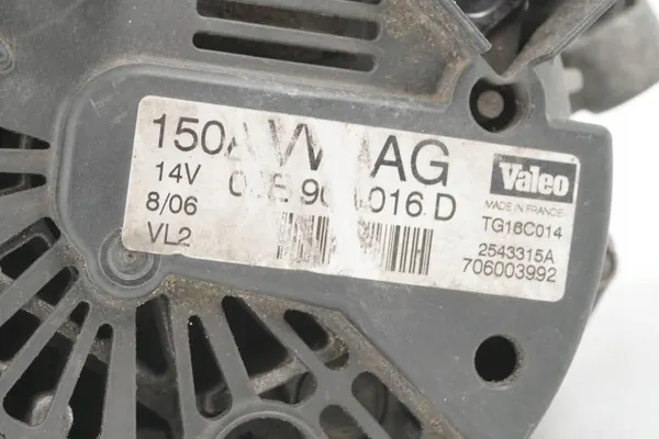 Vaihtovirtageneraattori Audi Skoda Seat VW 06E903016D image 4