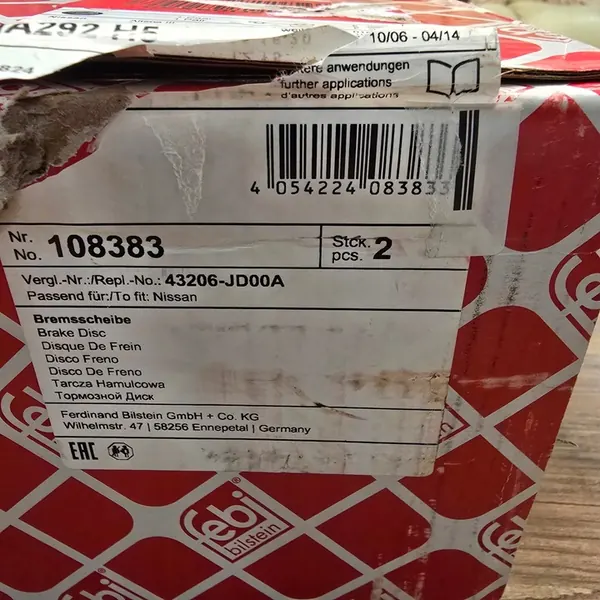2× Febi Bilstein 108383 Disco de Freio image 4