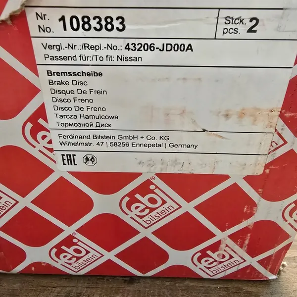 2× Febi Bilstein 108383 Disco de Freio image 5