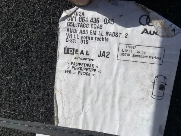 Audi Q5 SQ5 Teppichsatz OEM 8V1864435 - Gebraucht image 2