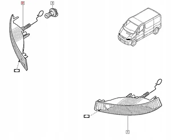 Indicador Direito Renault Trafic II Vivaro 8200007030 image 2