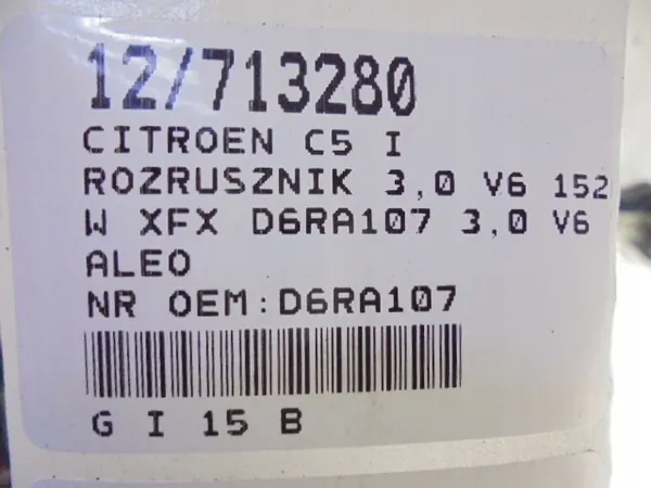 Motor de arranque Valeo Citroen C5 3.0 V6 OE D6RA107 image 9