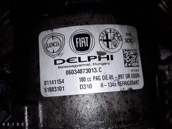 Compressore aria condizionata Fiat 500 L 2014 OEM 01141154 image 2