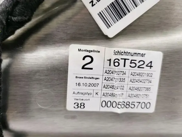Régulateur de vitre avant Mercedes-Benz C W204 OEM A2048210651 image 6