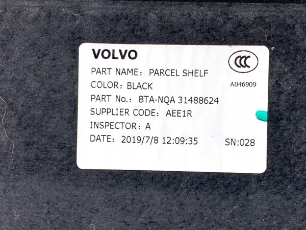 Étagère Arrière OEM 31488624 pour Volvo S90 II Berline image 4