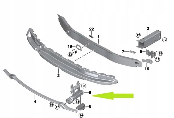 Zona de Impacto Inferior BMW 3 F30 F20 F22 Esquerda Direita M Pacote image 2