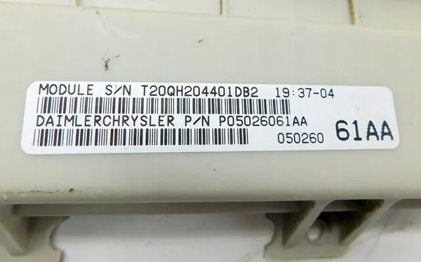 BCM MODULE CHRYSLER VOYAGER IV 3.8 P05026061AA image 3