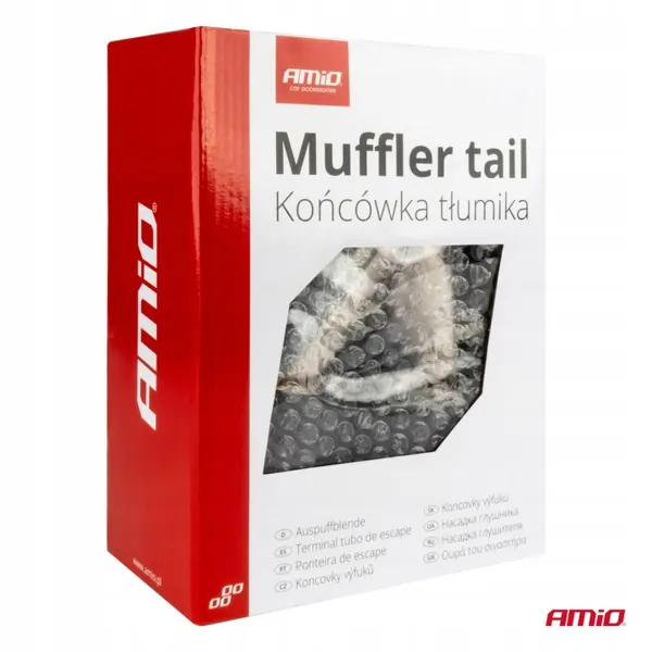 Kaksinkertainen musta ruostumaton teräs pakoputken pää Amio 04063 image 5