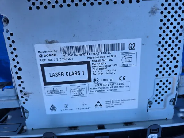 Radio Navigointi Nissan Qashqai II J11 OEM 25915HV02A image 9
