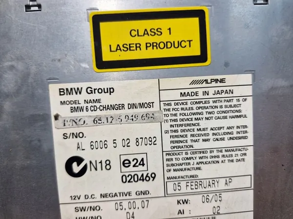 Changer CD BMW 6949694 pour 5 E60 E61 6 E63 image 3