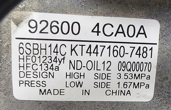 Compressore Aria Condizionata Nissan/Renault - 92600-4CA0A image 2