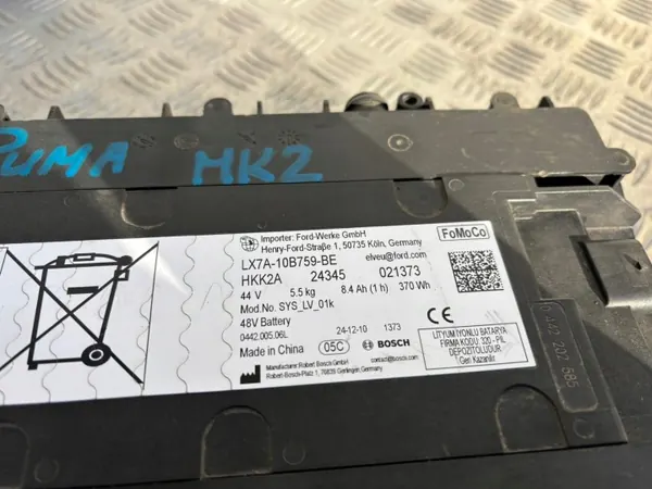 Batería Ford Puma MK2 OEM LX7A-10B759-BE image 3