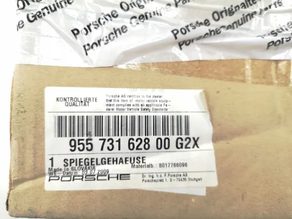 Carcaça espelho direito OEM 95573162800 Porsche Cayenne image 7