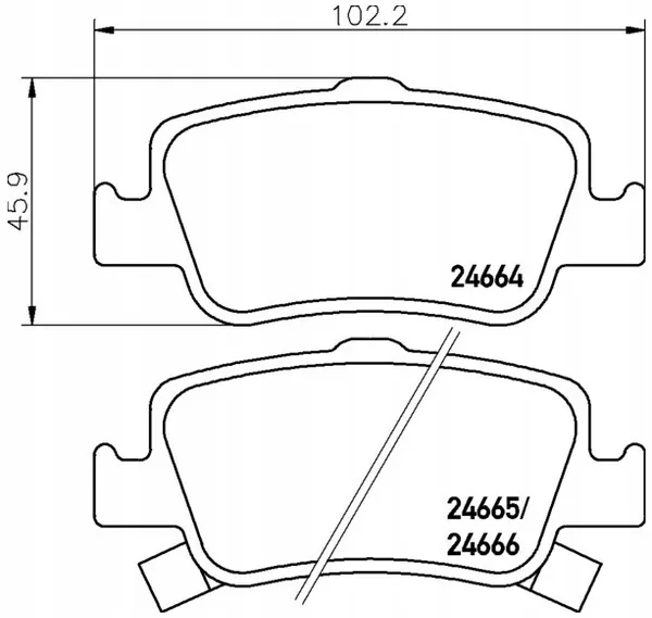 Pastilhas de freio traseiras Toyota Corolla 2013-2019 OEM SIG53480 image 3