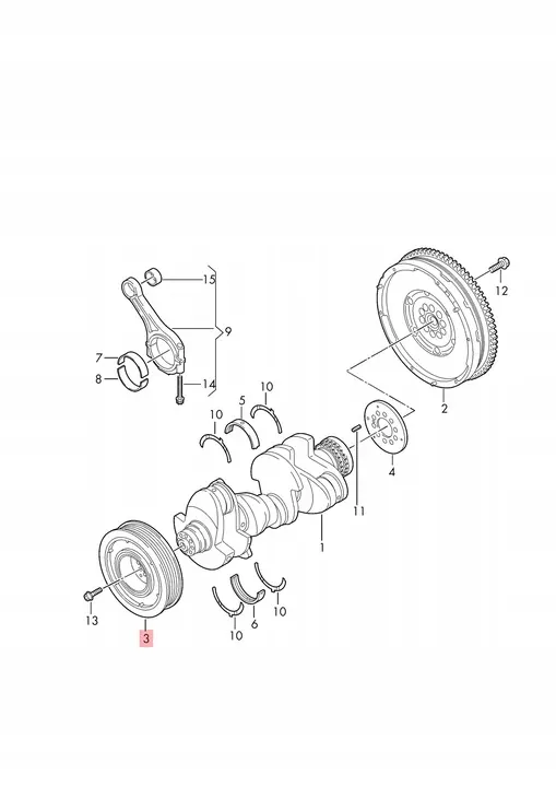 VW AMAROK 2H 3.0 TDI DDX Polia do Virabrequim 059105251DF image 2