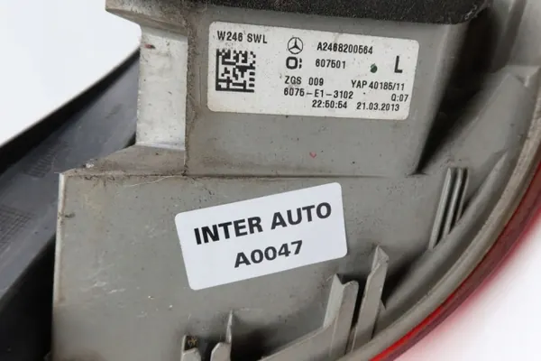Mercedes B-klass W246 vänster bakljus OEM 2468200564 image 9
