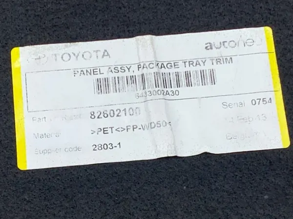 Estante Trasera OEM LORK-867-57457 Toyota Auris II image 3