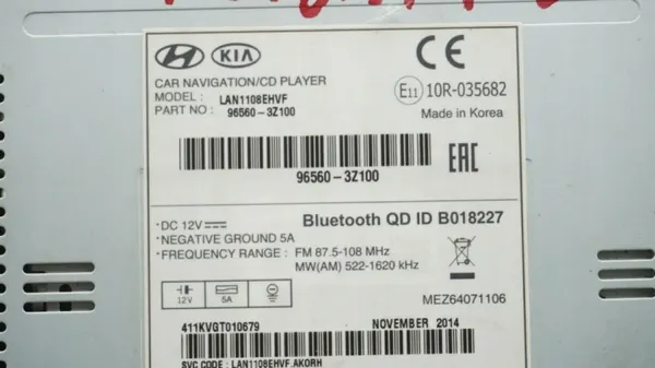 Hyundai i40 Radionavigaatio OEM 96560-3Z100 image 5