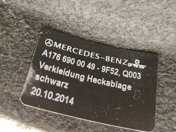 Mercedes A-Klasse W176 Heckkofferraumablage OEM A1766900049 image 6