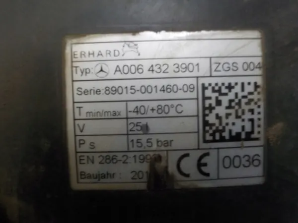 Tanque de ar 25L Mercedes-Benz OE para Actros MP4 image 3