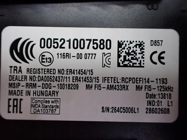Módulo BSI OEM 00521007580 para Fiat Tipo II 18R image 3