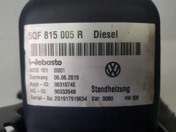 Webasto extravärmare OEM 5QF815005R VW Tiguan II image 7