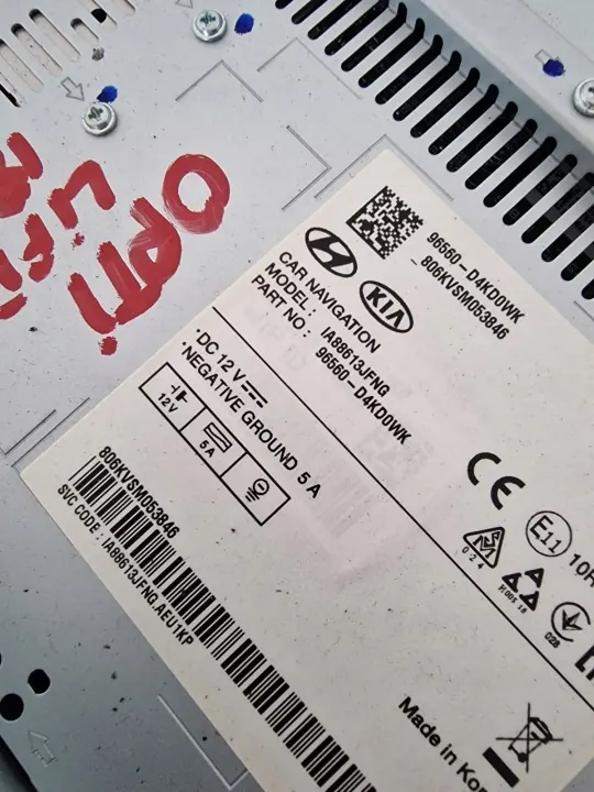 Radio Navigation OEM 96560-D4KD0WK pour Kia Optima IV image 8