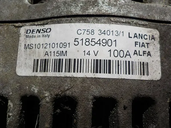 FIAT DOBLO II 1.6 M-JET Vaihtovirtageneraattori OEM 51854901 image 3