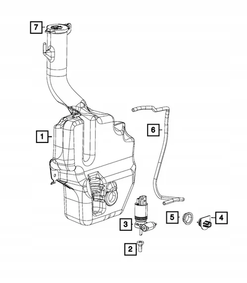 Tuulilasinpesupumppu Jeep Dodge Chrysler Ram image 2