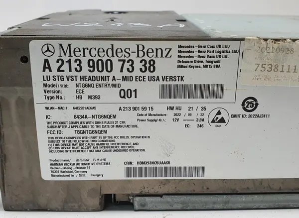 Mercedes-Benz NTG6 Navigationseinheit OEM A2139007338 image 3