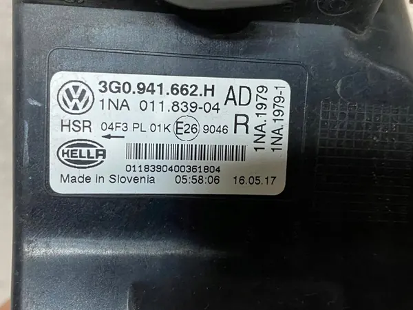 Farol Halógeno Direito VW PASSAT B8 3G 3G0941662H image 8