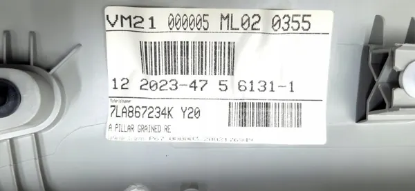 Couvre-poteau droit VW T6.1 OEM 7LA867234K Y20 image 8