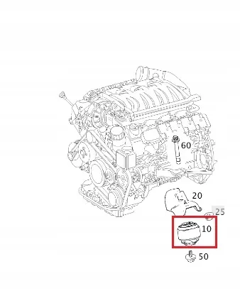 MERCEDES W203 W211 CLS SL Moottorin Kiinnike Vasemmalle A2112402617 image 2