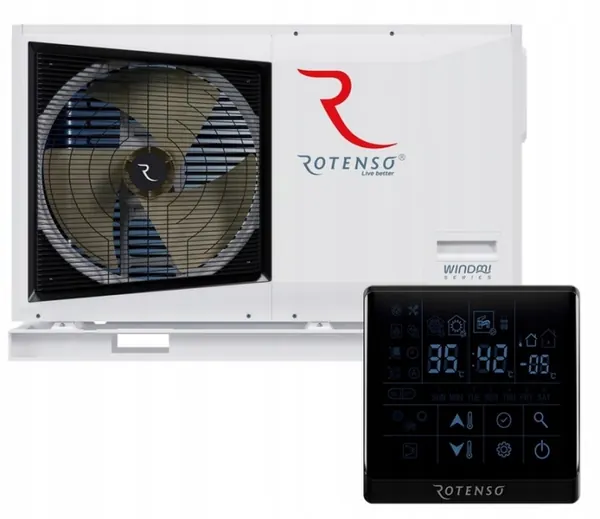 ROTENSO Windmi Mono 8 kW 1-vaihe valkoinen lämpöpumppu WIM80X1 image 2
