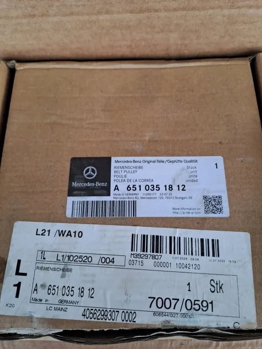Courroie trapézoïdale Mercedes Sprinter 906 CDI OEM A6510351812 image 3