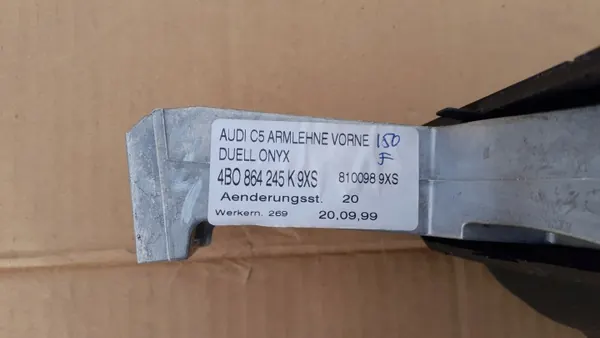 Audi A6 C5 Donker Fluweel Armsteun OEM image 8