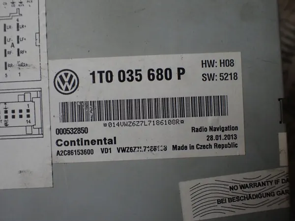 OEM 1T0035680P RNS 510 Radio Navigation - Begagnad image 7