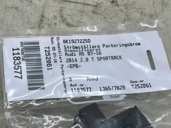 Handremknop Audi A5 Sportback 8TA 8K1927225D image 4